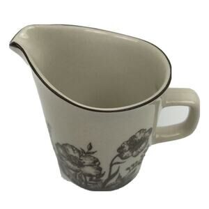 Design Four Stoneware Indian Summer Creamer Japan Brown Floral Flowers